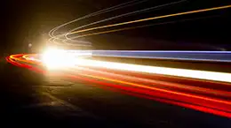 High speed light looking like a streak