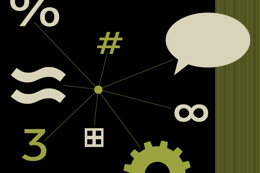 Captives solvency graphic with black and green background and text clouds, numbers and special characters in white