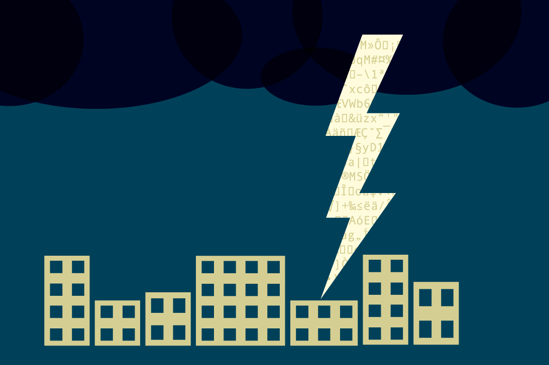 Thunderstorm hitting the buildings graphic Thunderstorm hitting the buildings graphic