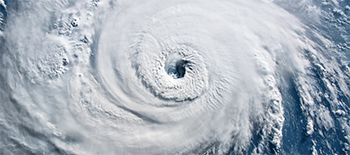 A hurricane over water A hurricane over water