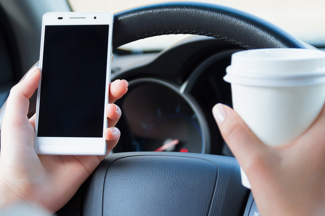 Unplug: Remove electronic distractions while driving