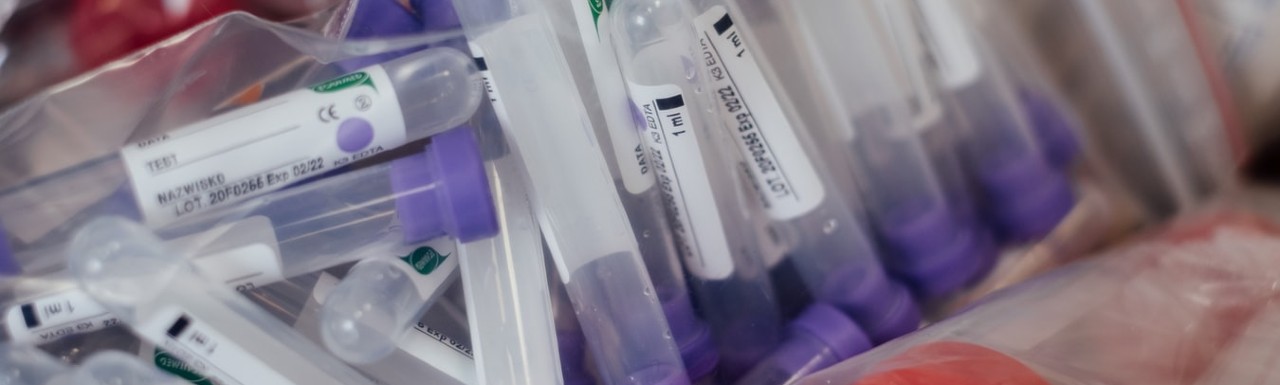 COVID samples piled up on one another
