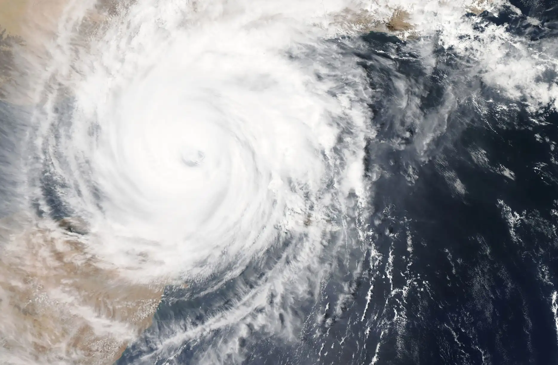 A hurricane over the ocean