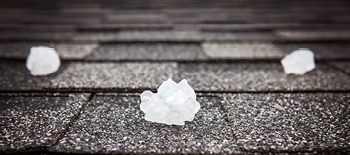 A swath of hail