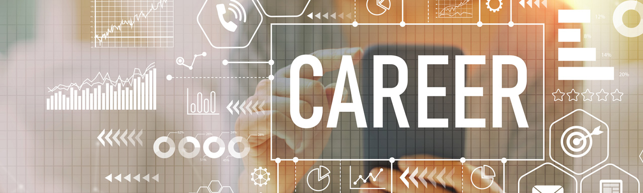 A graphic for career with Career written in big and in center A graphic for career with Career written in big and in center