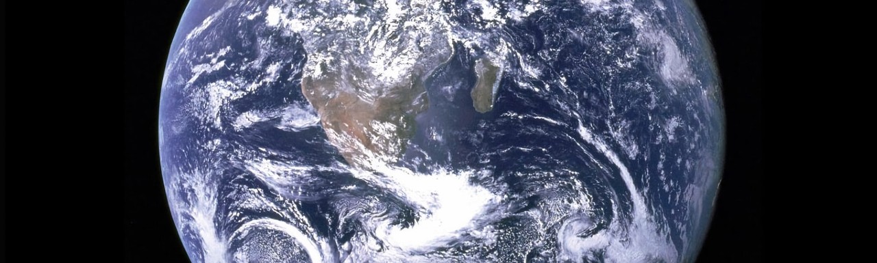 A picture of earth from the space
